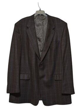 Vintage Hart Schaffner Marx Jacket 48L Blazer Sport Coat Herringbone Windowpane